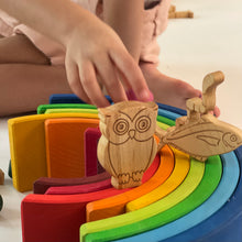 Load image into Gallery viewer, eissa &amp; jude wooden toy toys open play imaginative play owl
